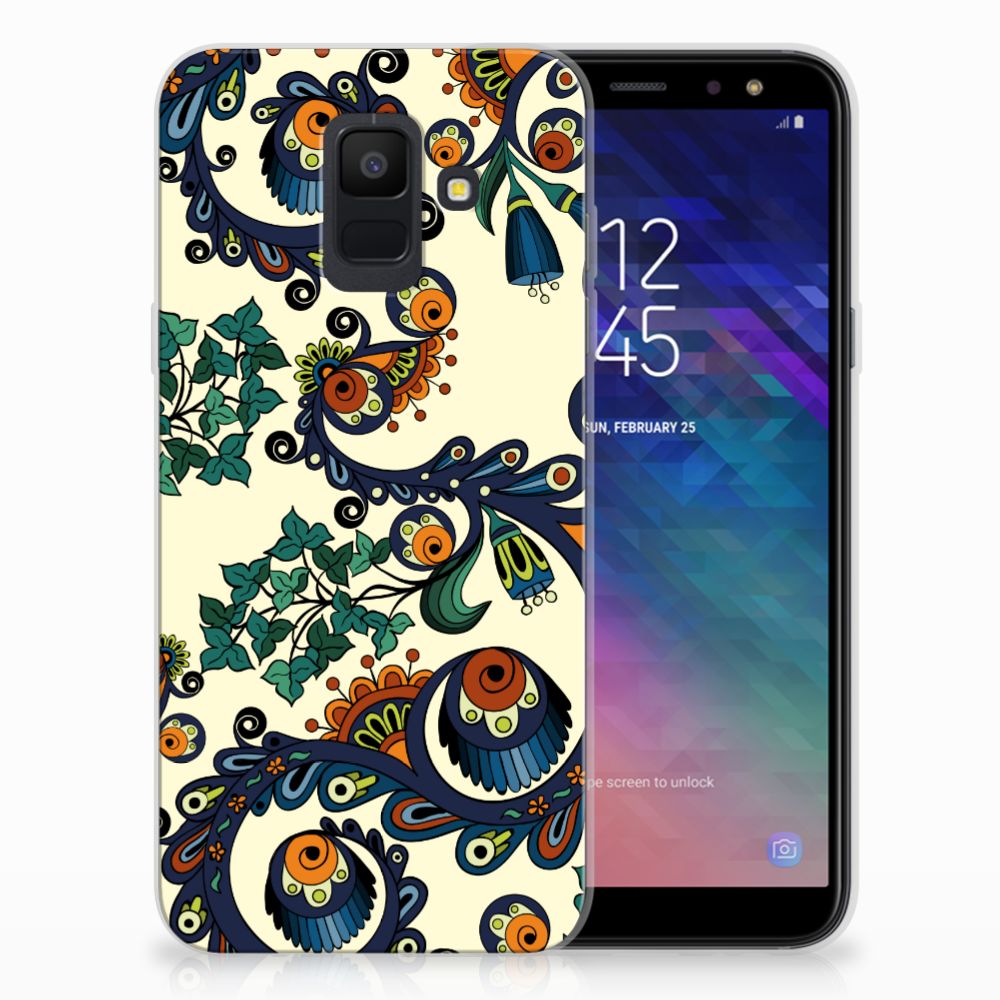 Siliconen Hoesje Samsung Galaxy A6 (2018) Barok Flower