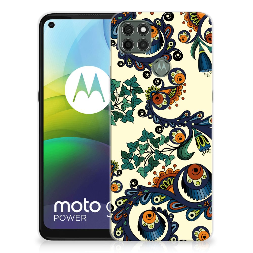 Siliconen Hoesje Motorola Moto G9 Power Barok Flower