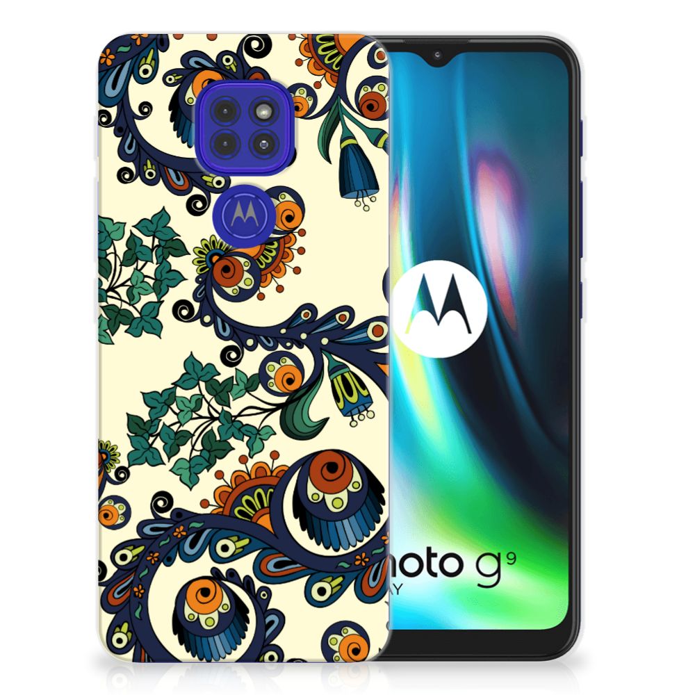 Siliconen Hoesje Motorola Moto G9 Play | E7 Plus Barok Flower