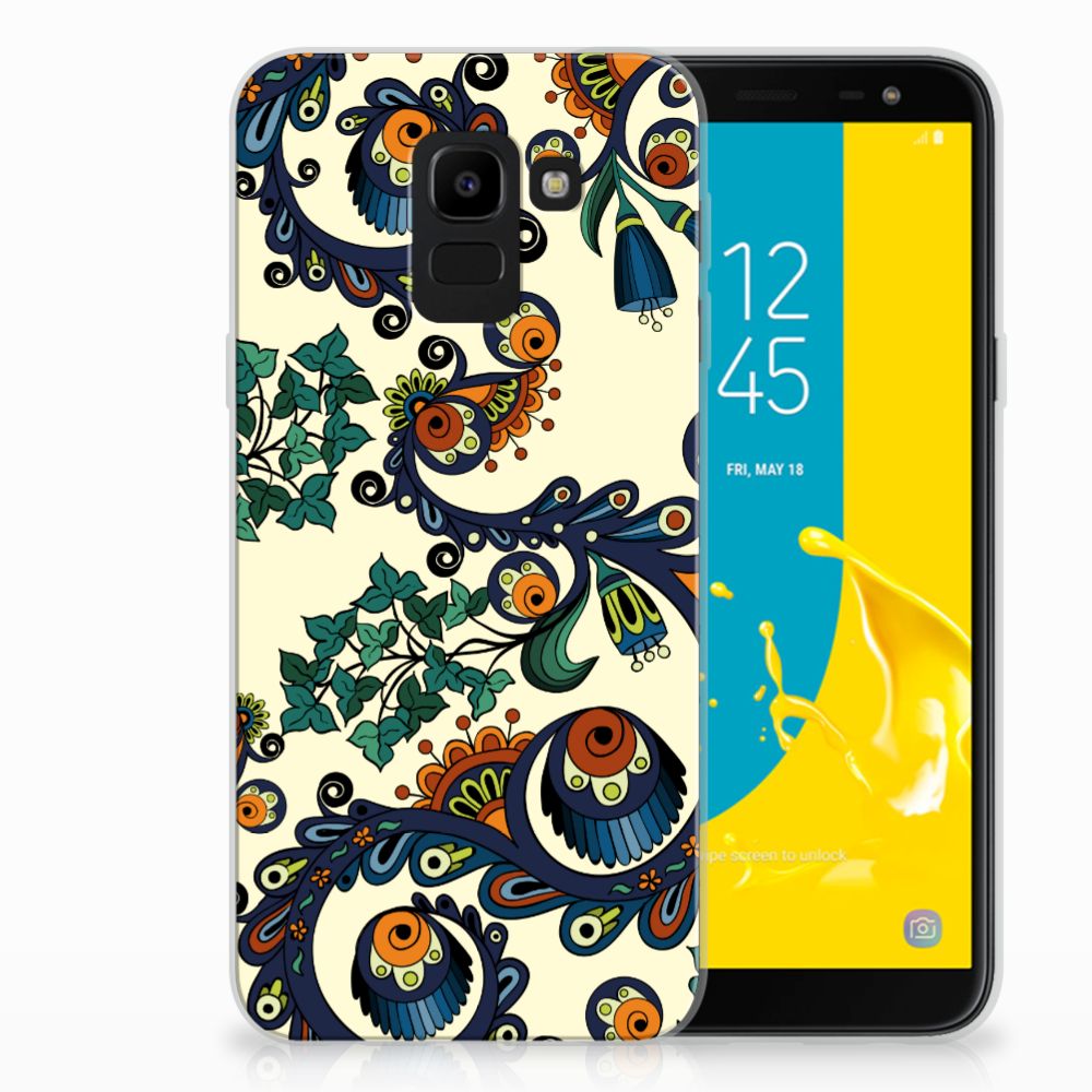 Siliconen Hoesje Samsung Galaxy J6 2018 Barok Flower