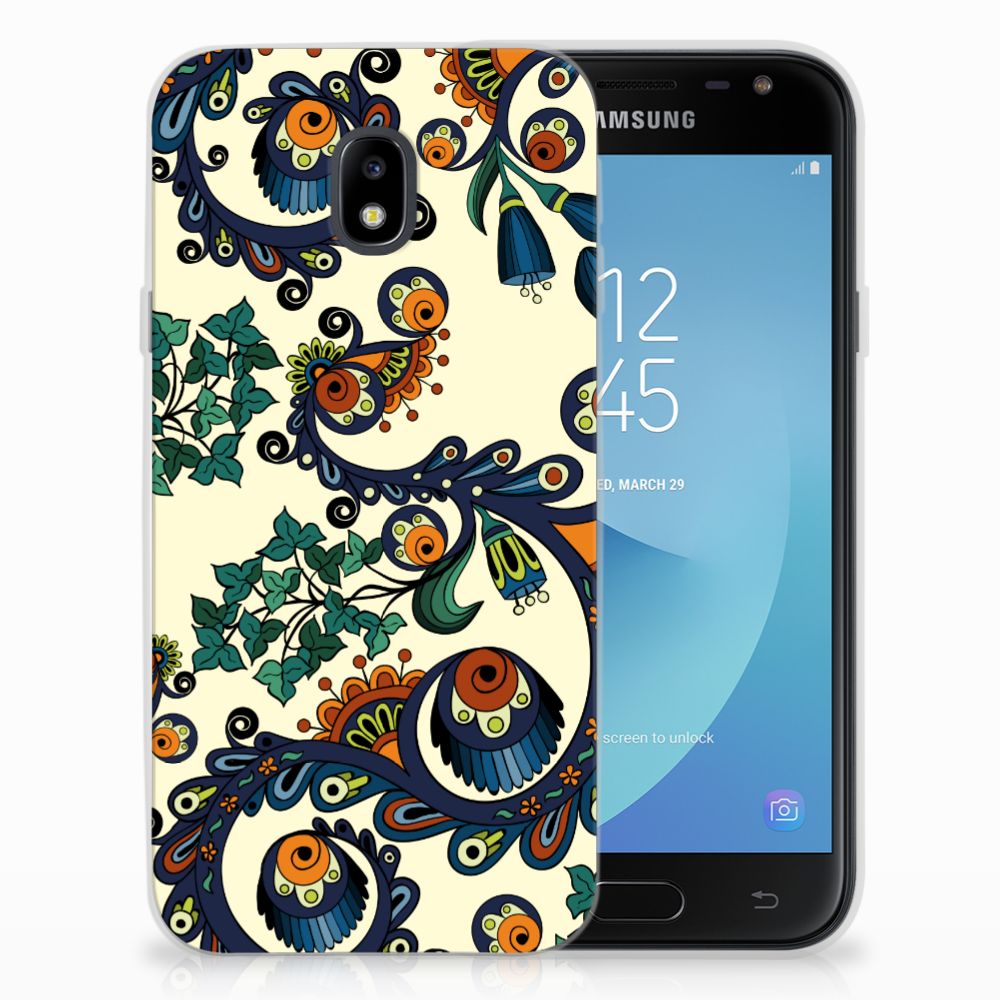 Siliconen Hoesje Samsung Galaxy J3 2017 Barok Flower