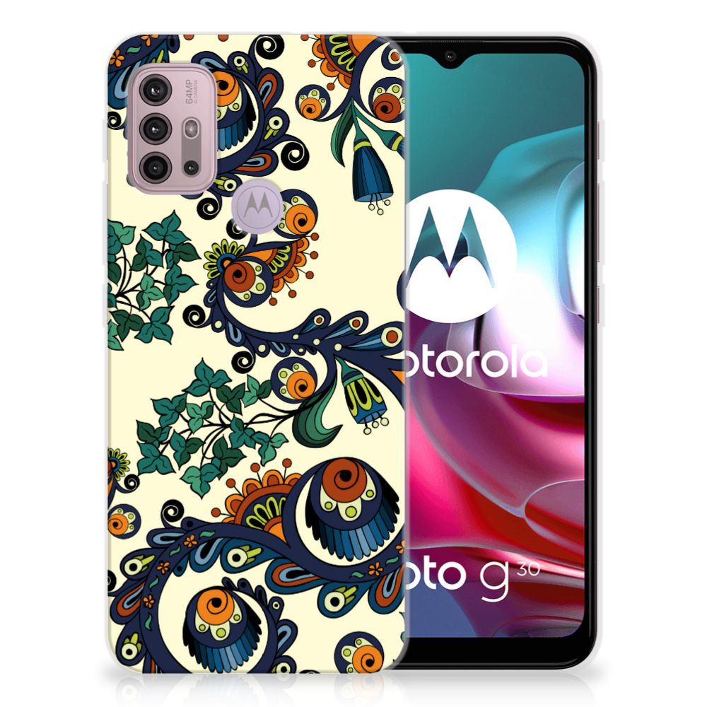 Siliconen Hoesje Motorola Moto G30 | G10 Barok Flower