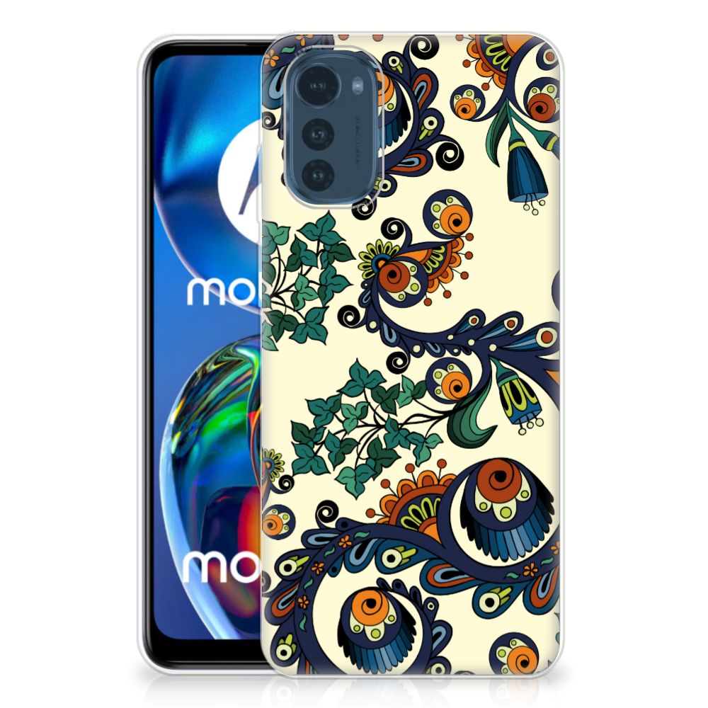 Siliconen Hoesje Motorola Moto E32/E32s Barok Flower