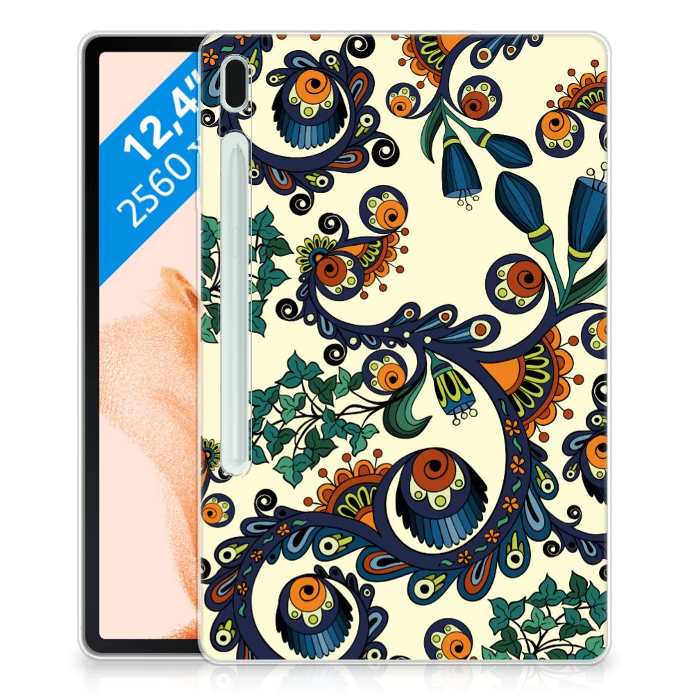 TPU Case Samsung Galaxy Tab S7FE Barok Flower