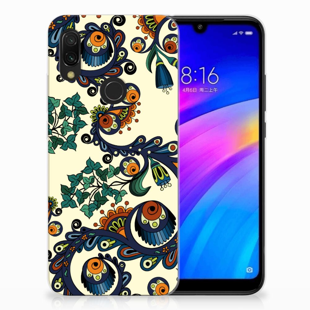 Siliconen Hoesje Xiaomi Redmi 7 Barok Flower