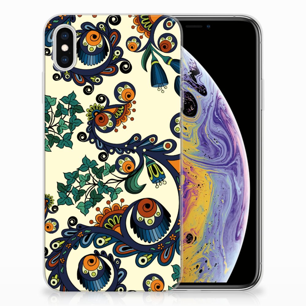 Siliconen Hoesje Apple iPhone Xs Max Barok Flower