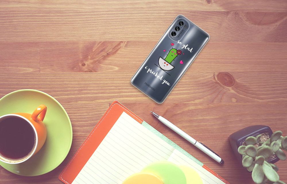 Motorola Moto G62 5G Telefoonhoesje met Naam Cactus Glad