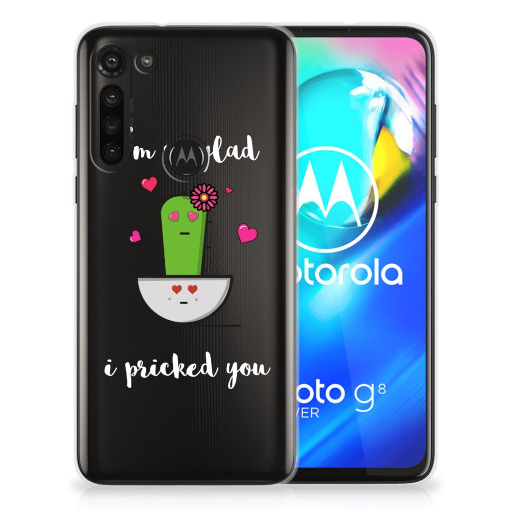 Motorola Moto G8 Power Telefoonhoesje met Naam Cactus Glad