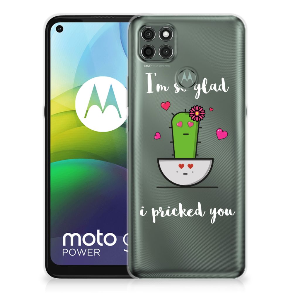 Motorola Moto G9 Power Telefoonhoesje met Naam Cactus Glad