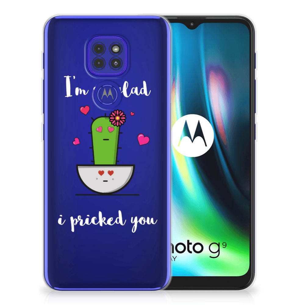 Motorola Moto G9 Play | E7 Plus Telefoonhoesje met Naam Cactus Glad