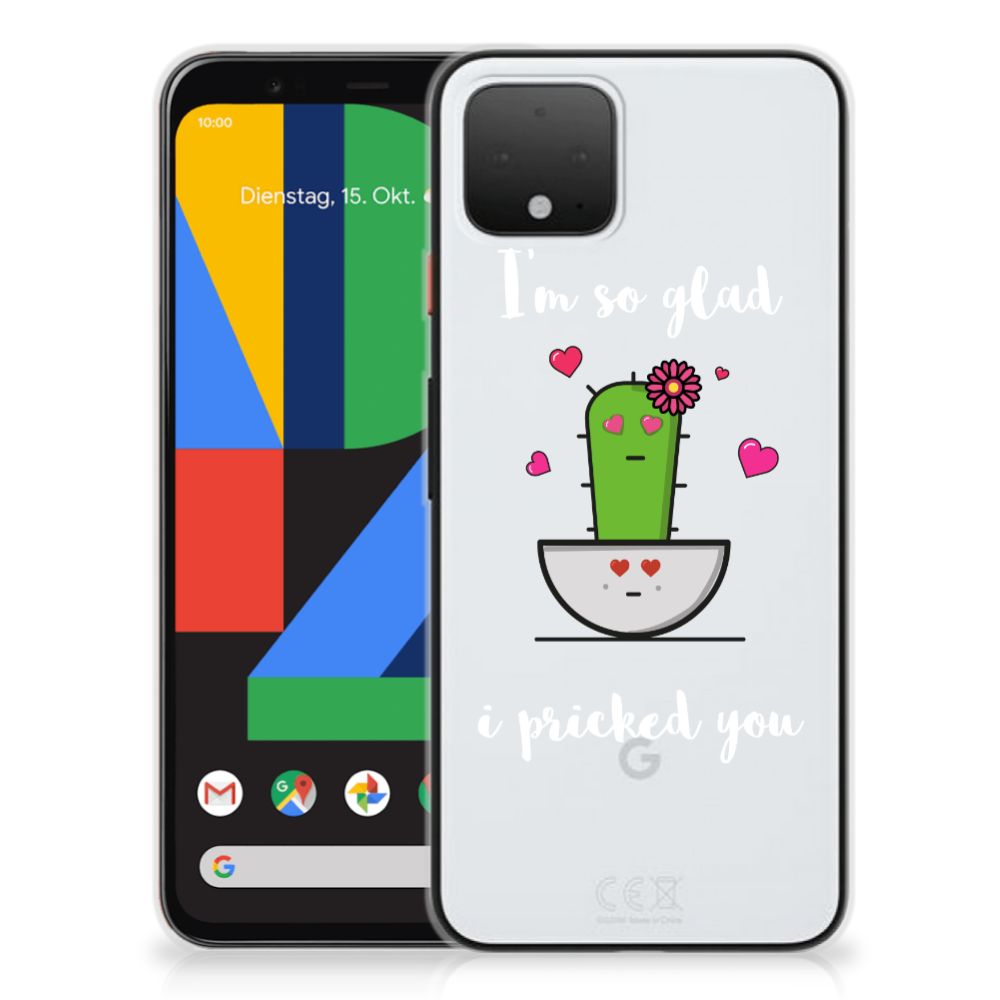 Google Pixel 4 Telefoonhoesje met Naam Cactus Glad