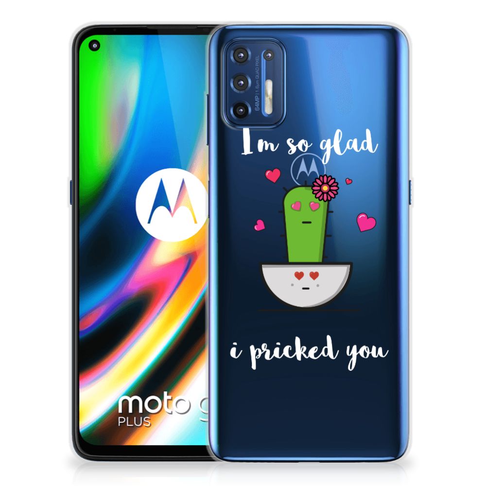 Motorola Moto G9 Plus Telefoonhoesje met Naam Cactus Glad