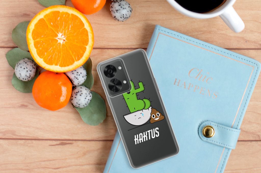 OnePlus Nord 2T Telefoonhoesje met Naam Cactus Poo