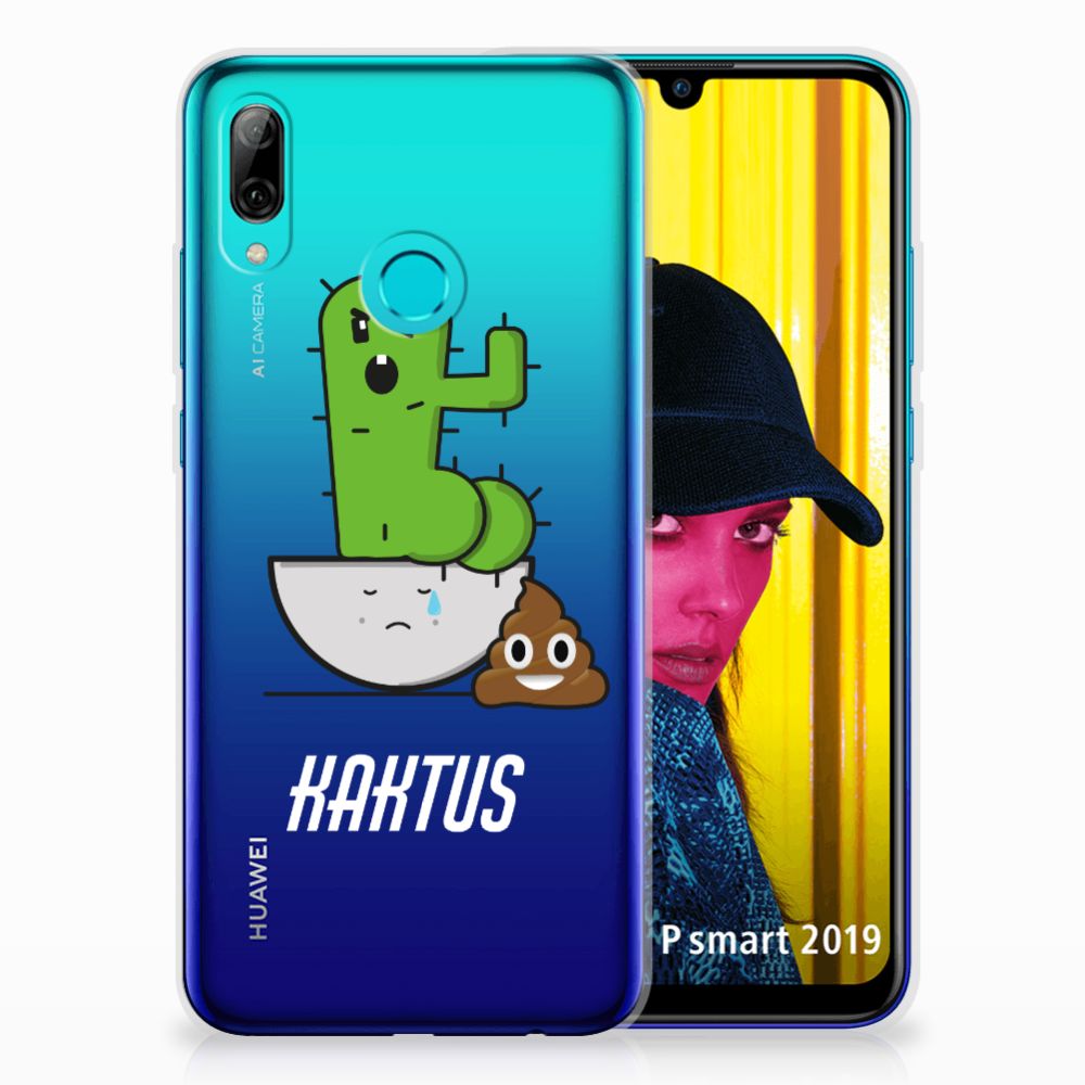Huawei P Smart 2019 Telefoonhoesje met Naam Cactus Poo