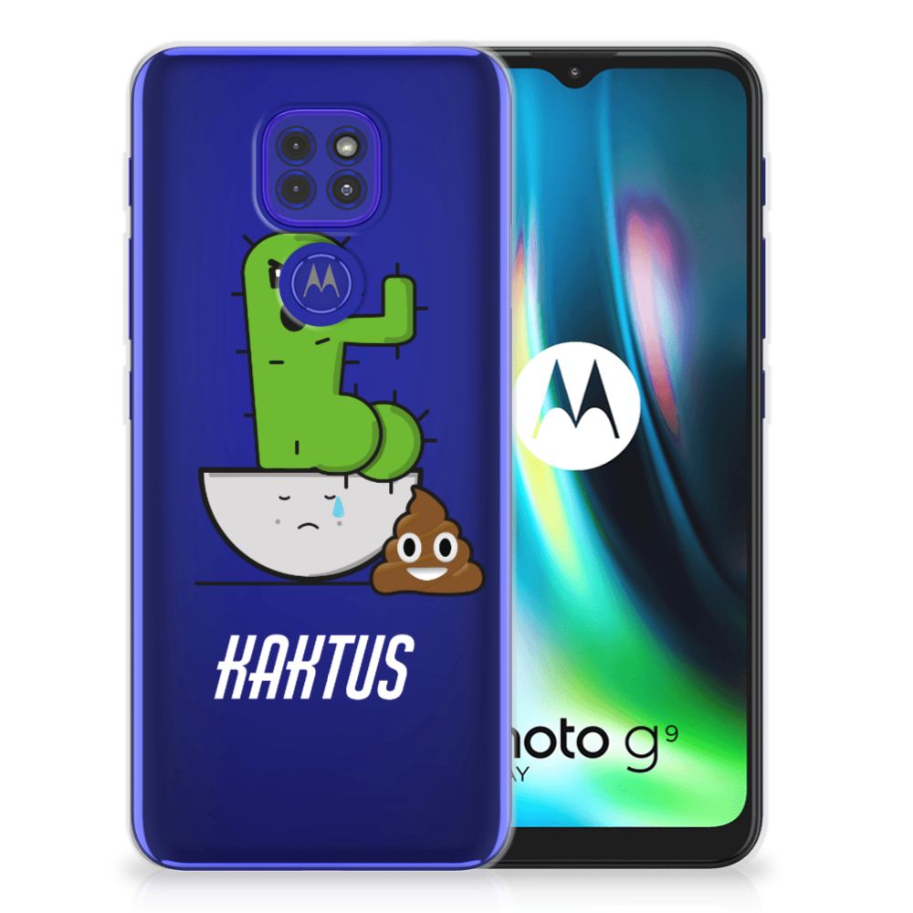 Motorola Moto G9 Play | E7 Plus Telefoonhoesje met Naam Cactus Poo