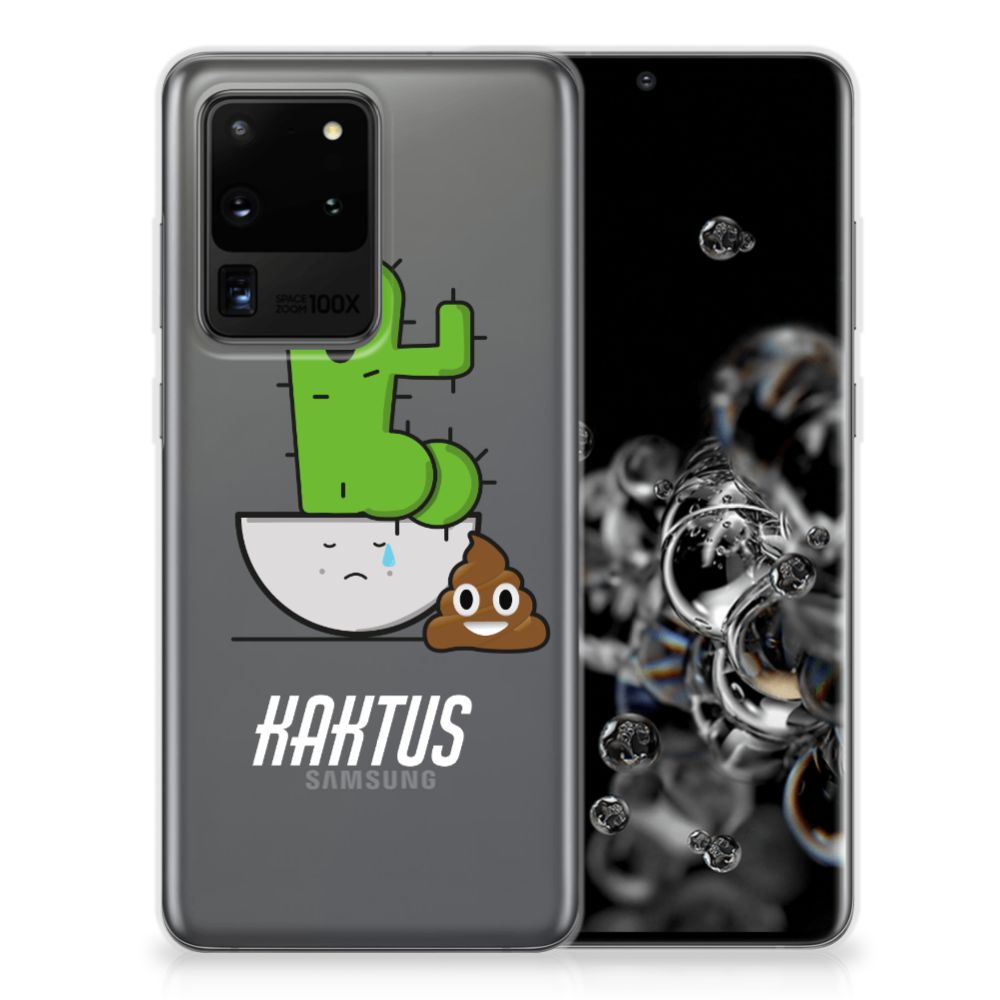 Samsung Galaxy S20 Ultra Telefoonhoesje met Naam Cactus Poo