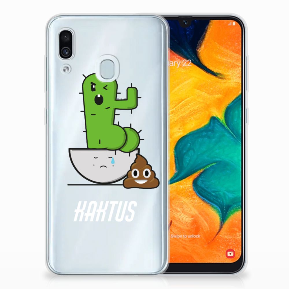 Samsung Galaxy A30 Telefoonhoesje met Naam Cactus Poo