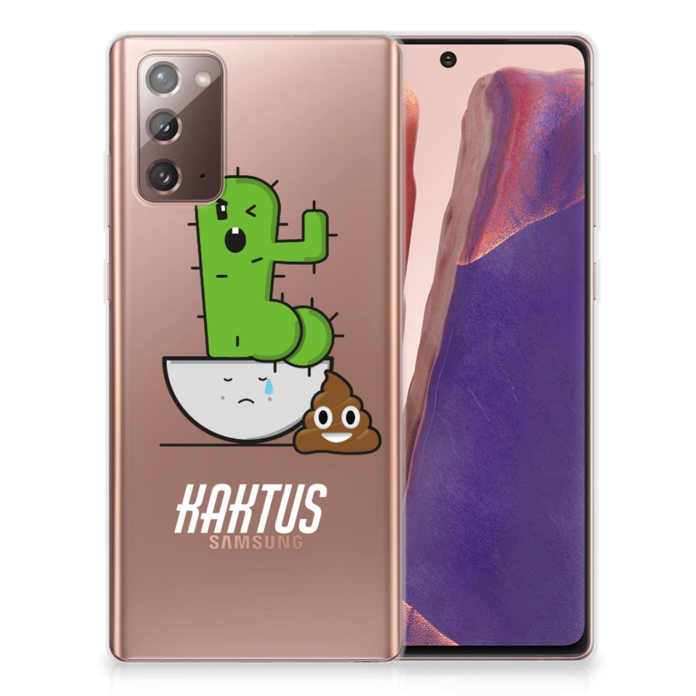 Samsung Note 20 Telefoonhoesje met Naam Cactus Poo