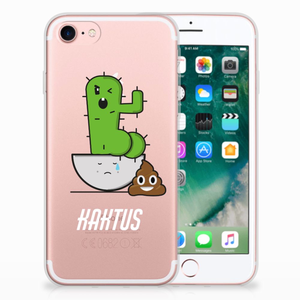 iPhone SE 2022 | SE 2020 | 8 | 7 Telefoonhoesje met Naam Cactus Poo