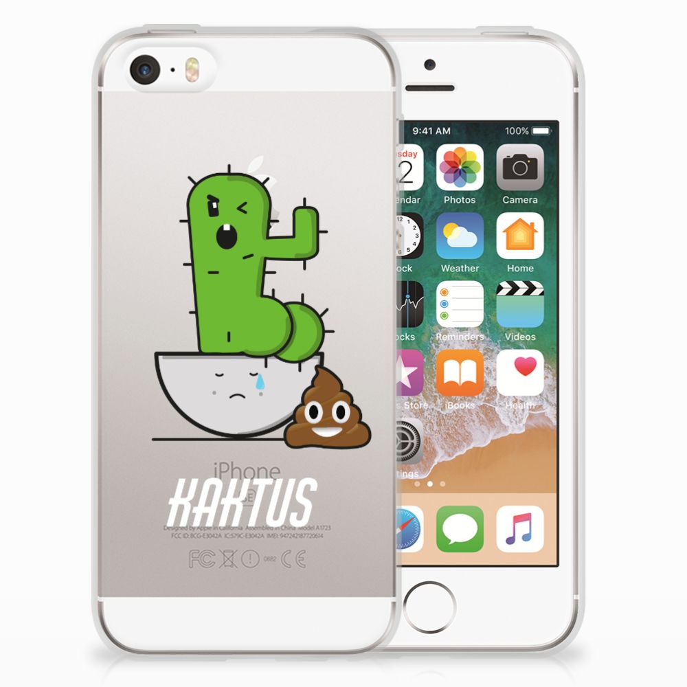 Apple iPhone SE Telefoonhoesje met Naam Cactus Poo