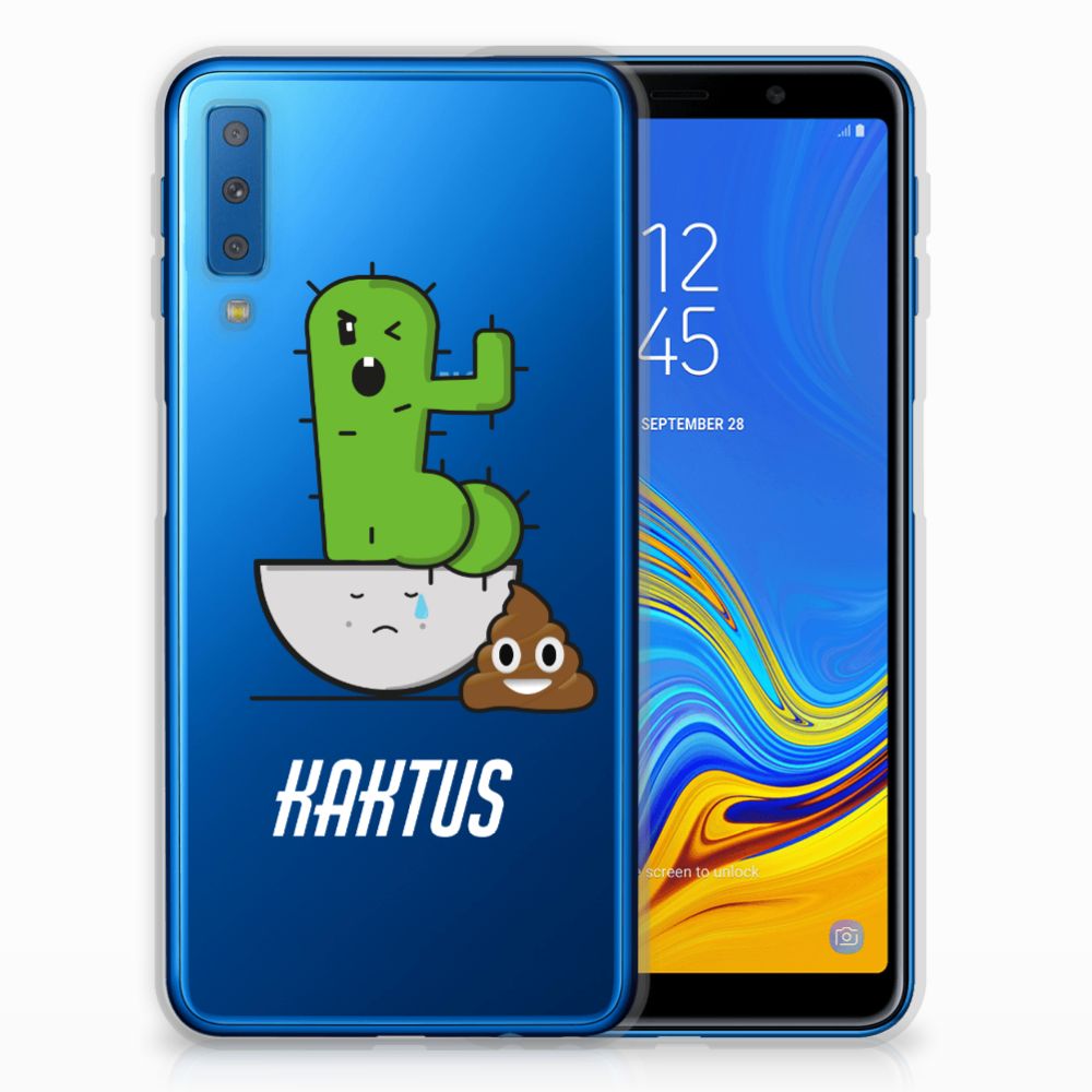 Samsung Galaxy A7 (2018) Telefoonhoesje met Naam Cactus Poo