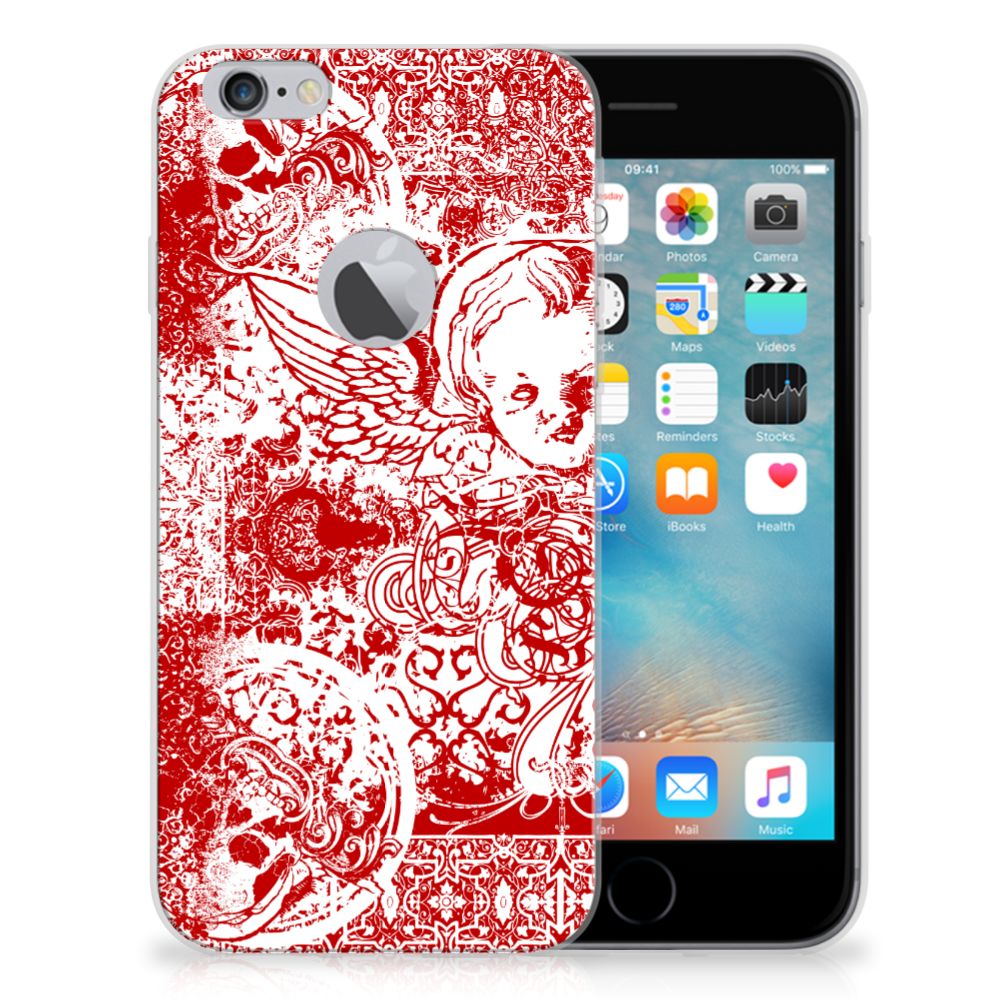 Silicone Back Case Apple iPhone 6 Plus | 6s Plus Angel Skull Rood