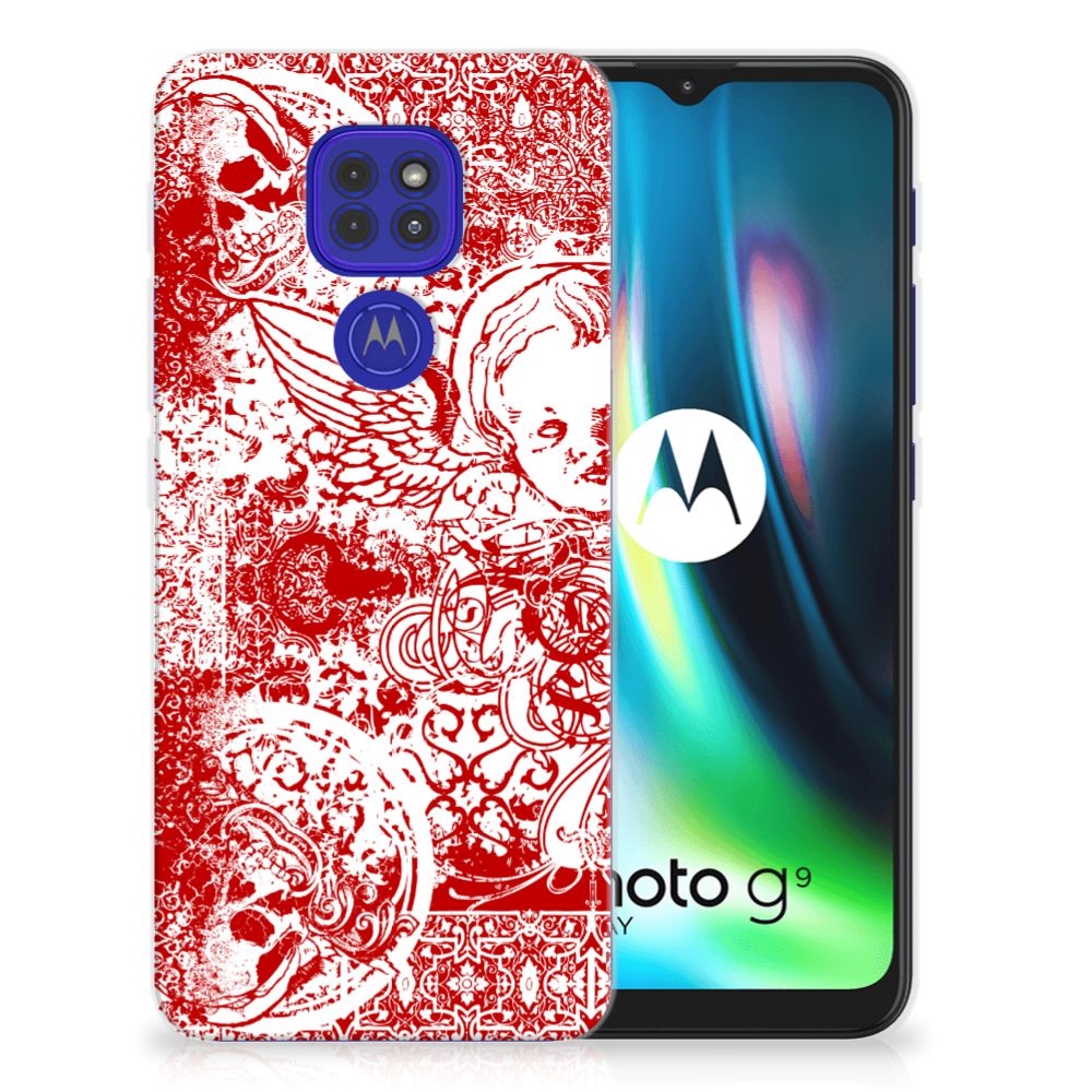 Silicone Back Case Motorola Moto G9 Play | E7 Plus Angel Skull Rood