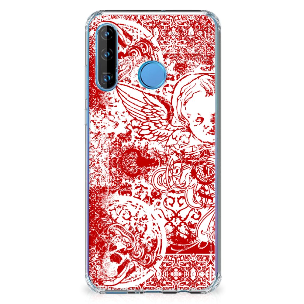 Extreme Case Huawei P30 Lite Angel Skull Rood
