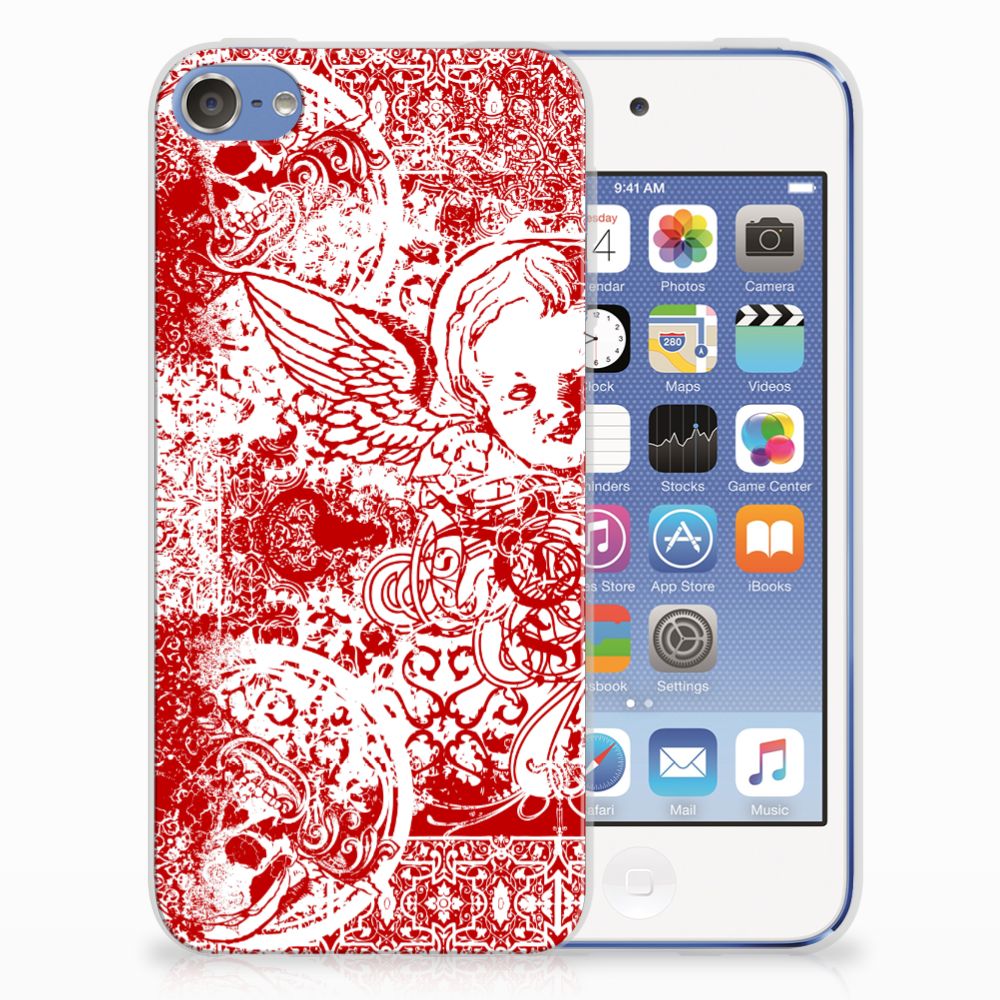 Silicone Back Case Apple iPod Touch 5 | 6 Angel Skull Rood