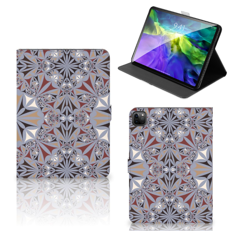 iPad Pro 11 2020/2021/2022 Leuk Tablet hoesje  Flower Tiles