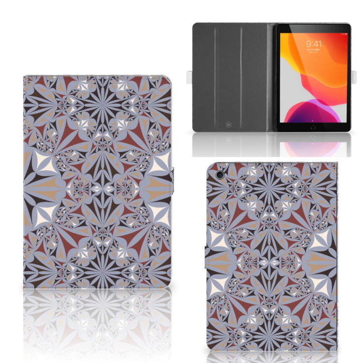 iPad 10.2 2019 | iPad 10.2 2020 | 10.2 2021 Leuk Tablet hoesje  Flower Tiles