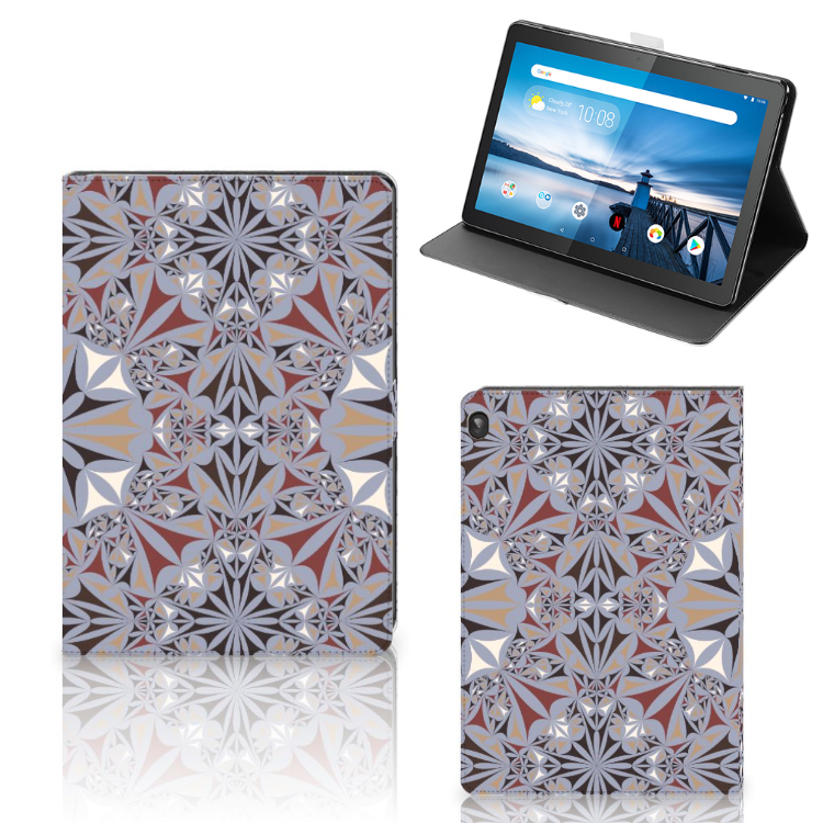 Lenovo Tablet M10 Leuk Tablet hoesje  Flower Tiles