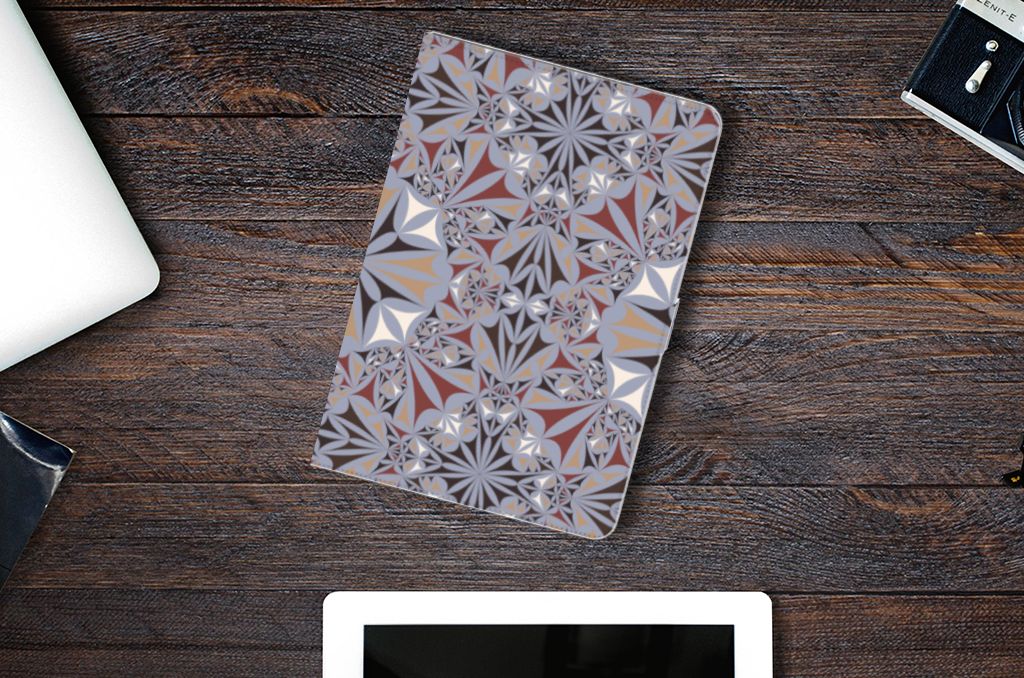 iPad 10.2 2019 | iPad 10.2 2020 | 10.2 2021 Leuk Tablet hoesje  Flower Tiles
