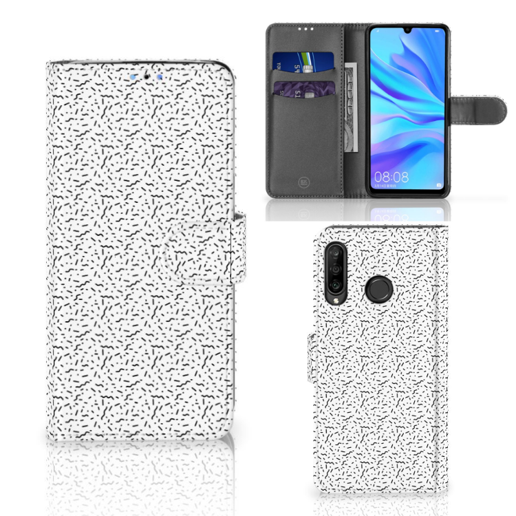 Huawei P30 Lite (2020) Telefoon Hoesje Stripes Dots