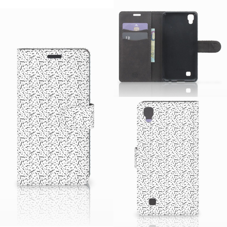 LG X Power Telefoon Hoesje Stripes Dots