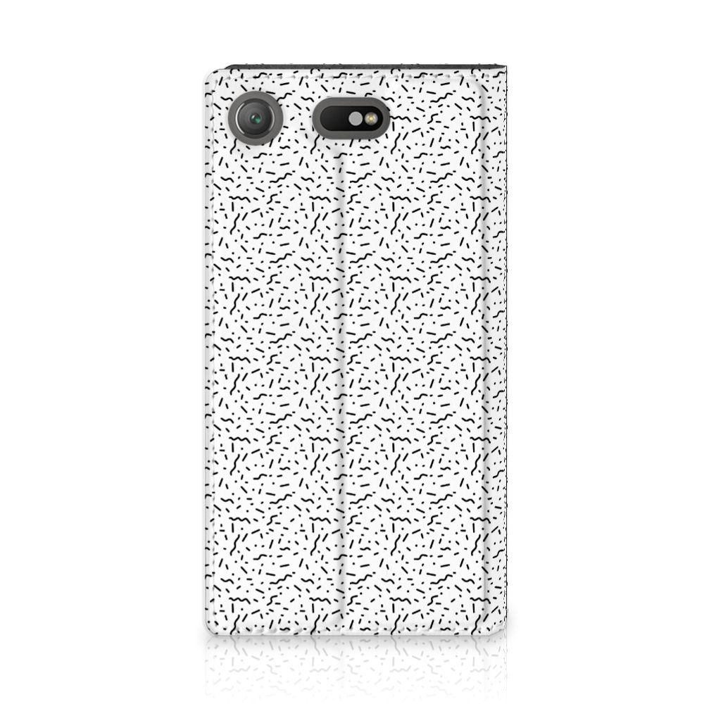 Sony Xperia XZ1 Compact Hoesje met Magneet Stripes Dots