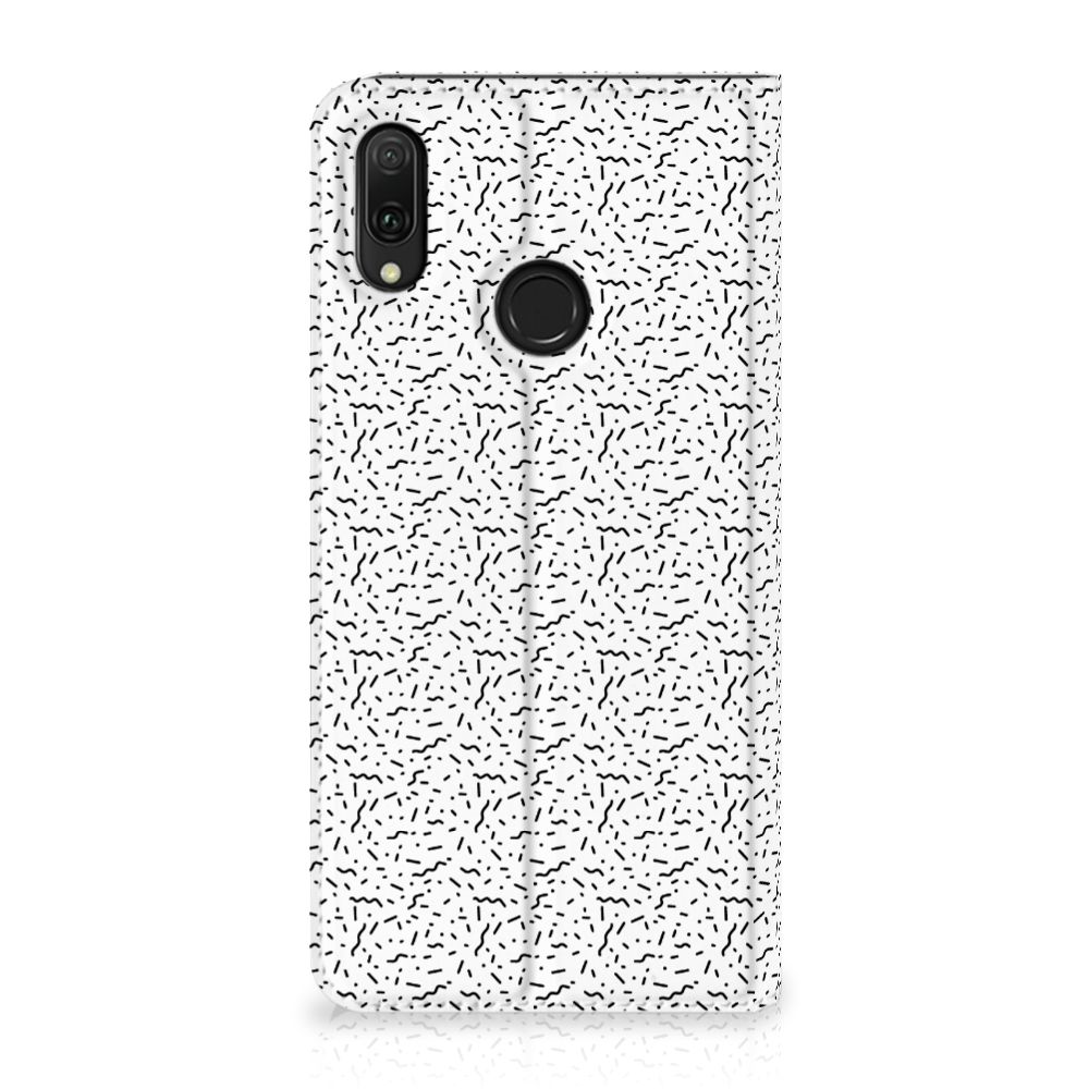Huawei Y7 hoesje Y7 Pro (2019) Hoesje met Magneet Stripes Dots