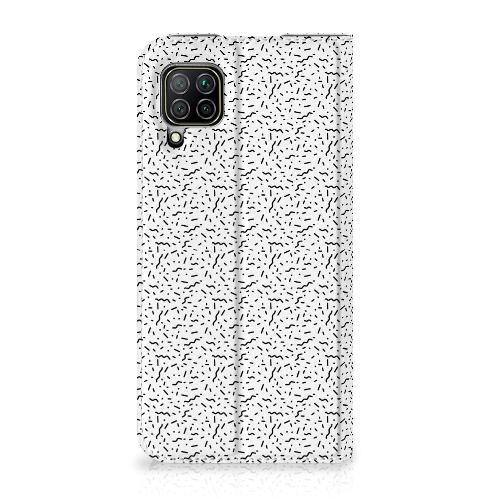 Huawei P40 Lite Hoesje met Magneet Stripes Dots