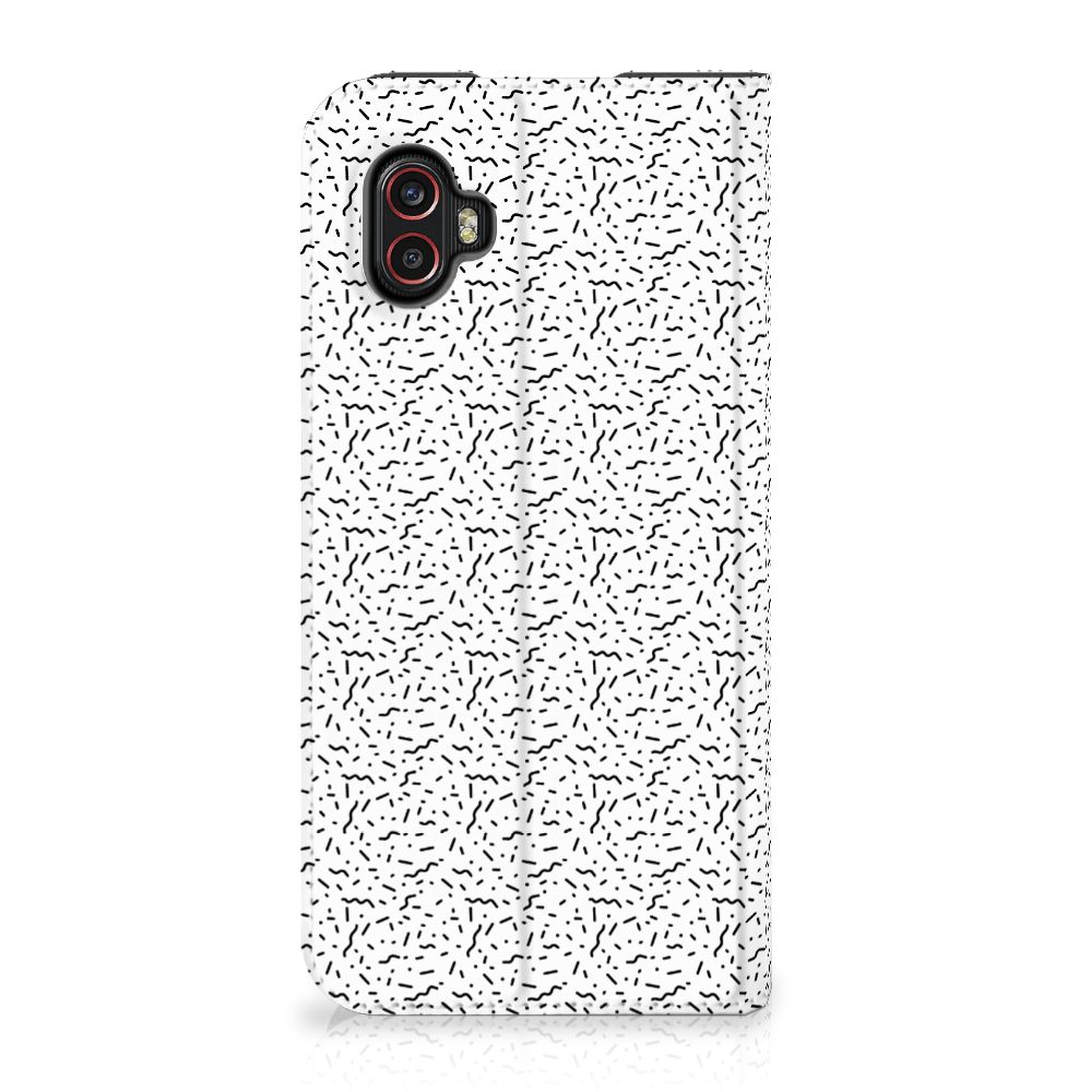 Samsung Galaxy Xcover 6 Pro Hoesje met Magneet Stripes Dots