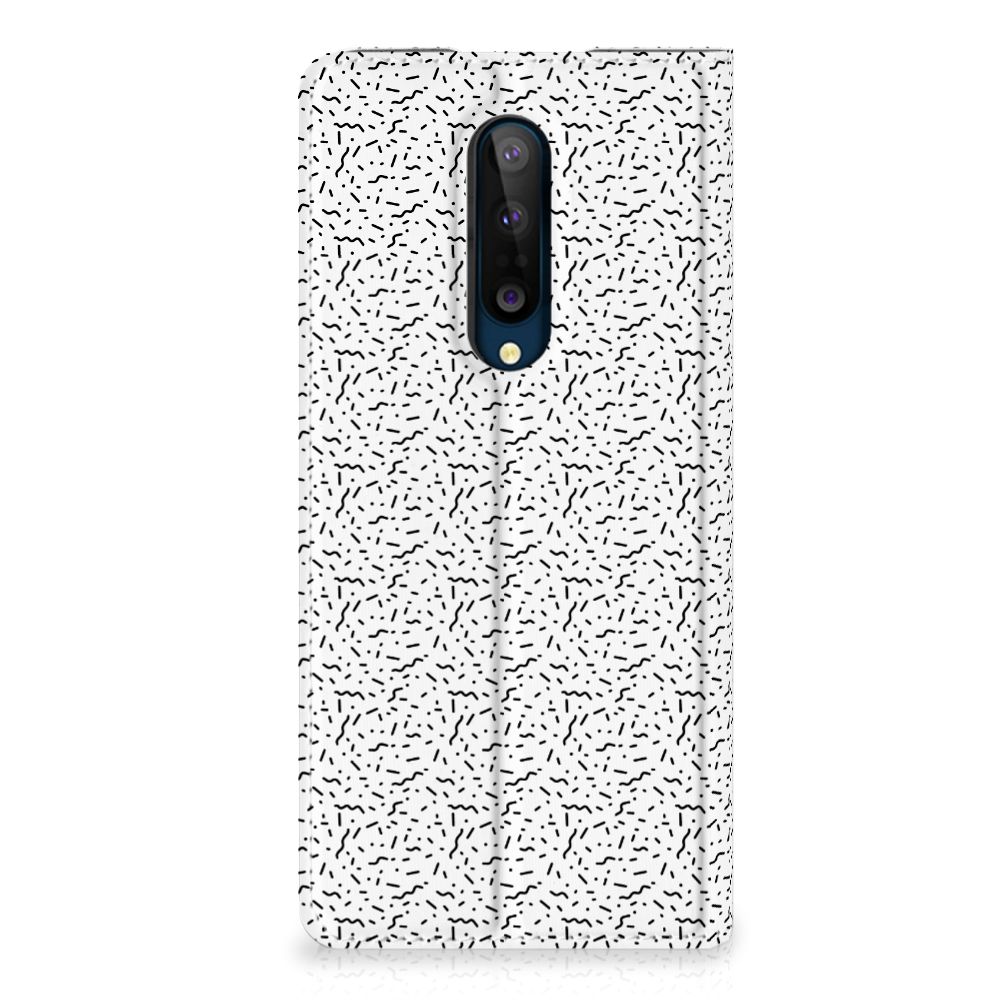OnePlus 8 Hoesje met Magneet Stripes Dots