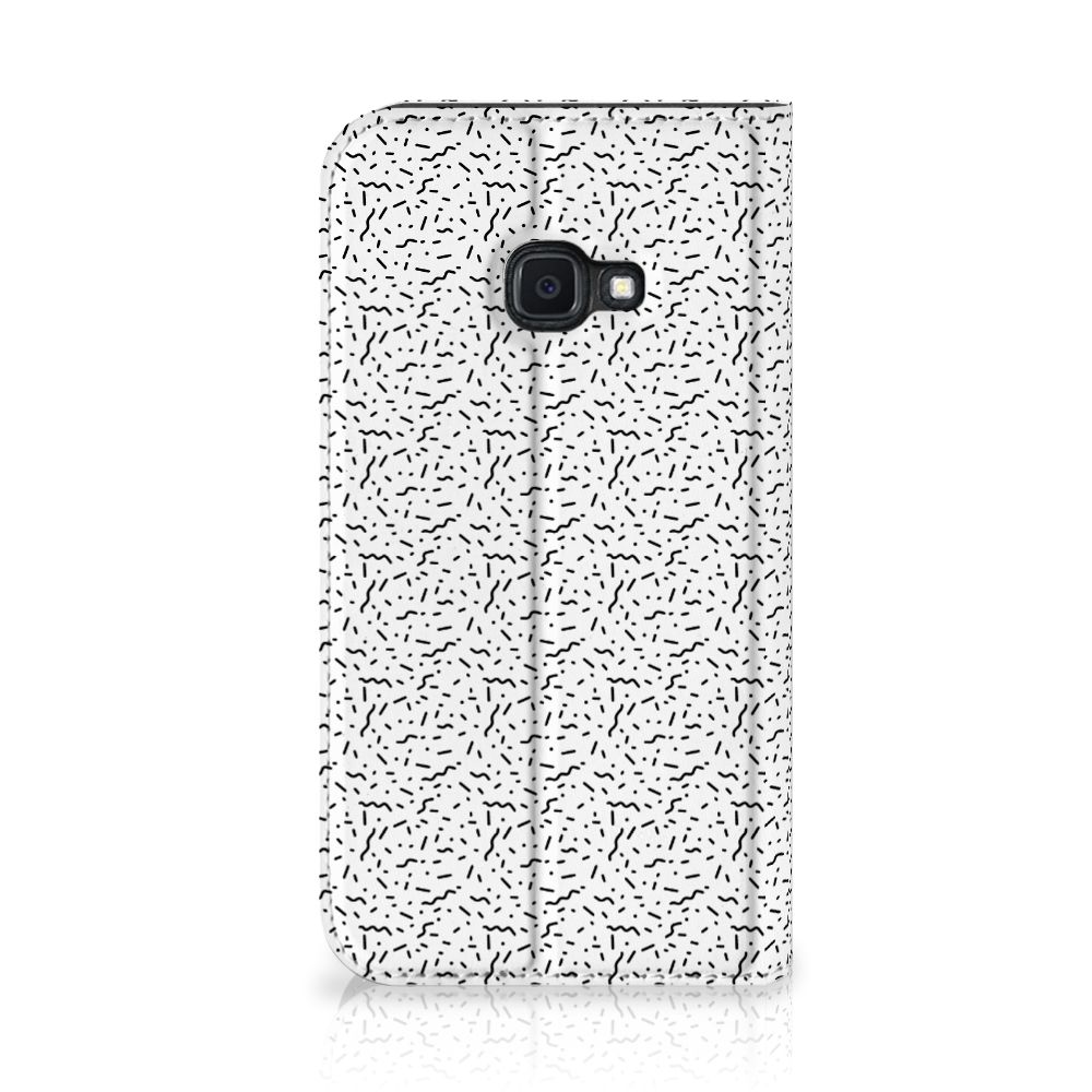 Samsung Galaxy Xcover 4s Hoesje met Magneet Stripes Dots