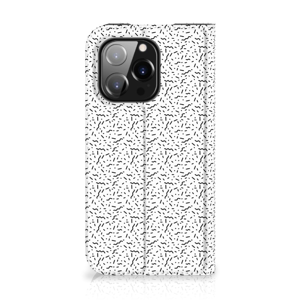 iPhone 14 Pro Hoesje met Magneet Stripes Dots