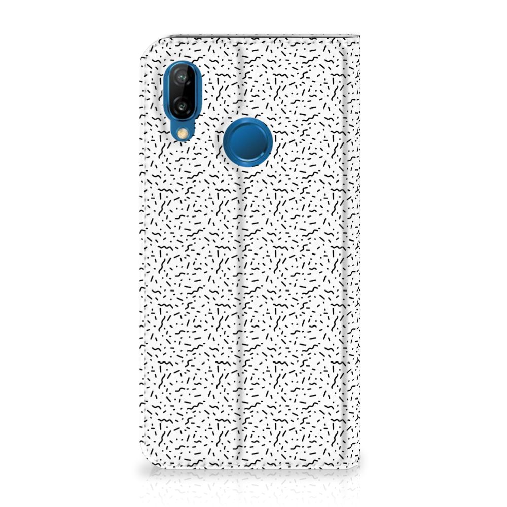 Huawei P20 Lite Hoesje met Magneet Stripes Dots