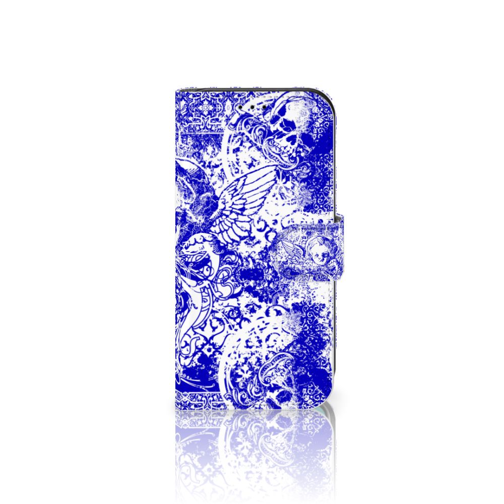 Telefoonhoesje met Naam Apple iPhone 11 Pro Angel Skull Blauw