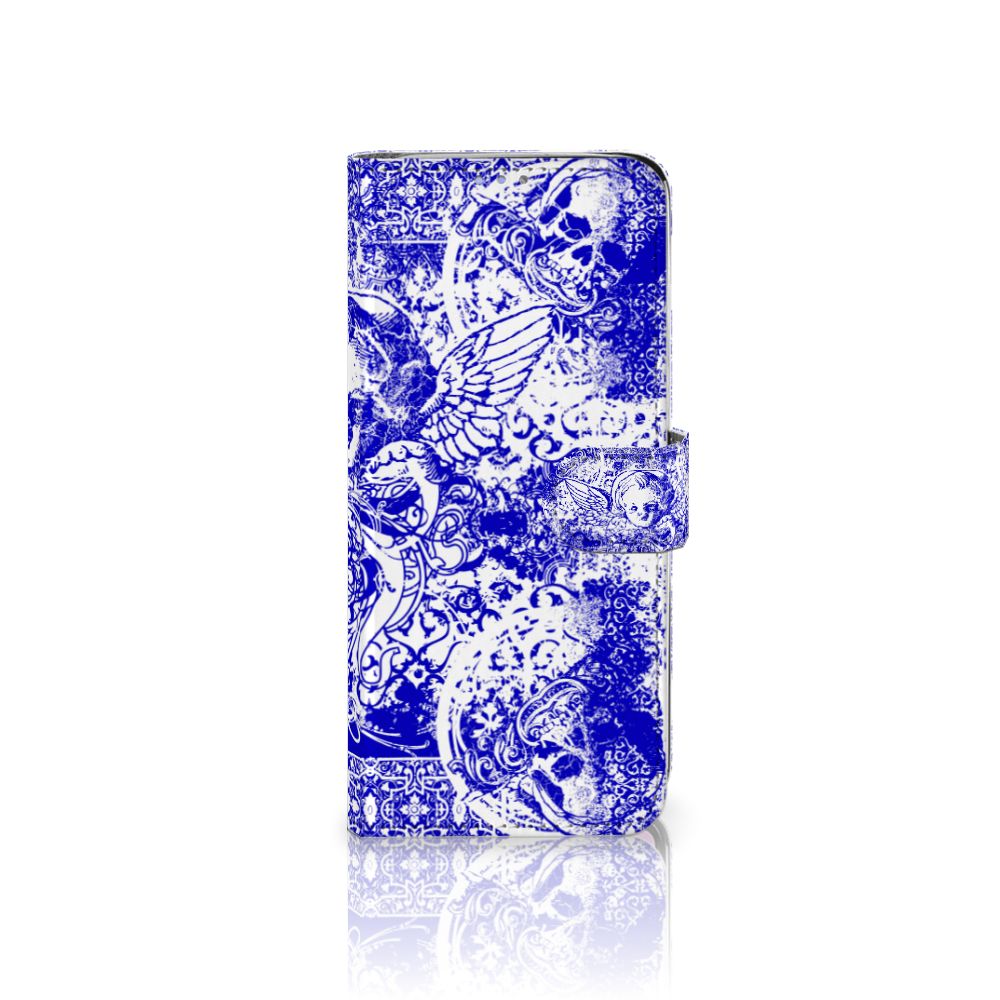 Telefoonhoesje met Naam Samsung S10 Lite Angel Skull Blauw