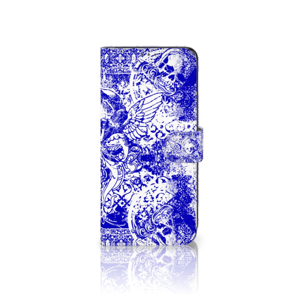 Telefoonhoesje met Naam Samsung Galaxy A32 5G Angel Skull Blauw