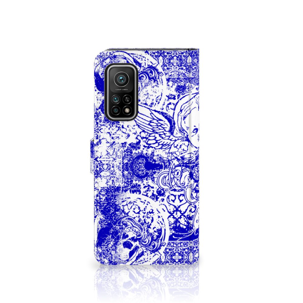 Telefoonhoesje met Naam Xiaomi Mi 10T Pro | Mi 10T Angel Skull Blauw