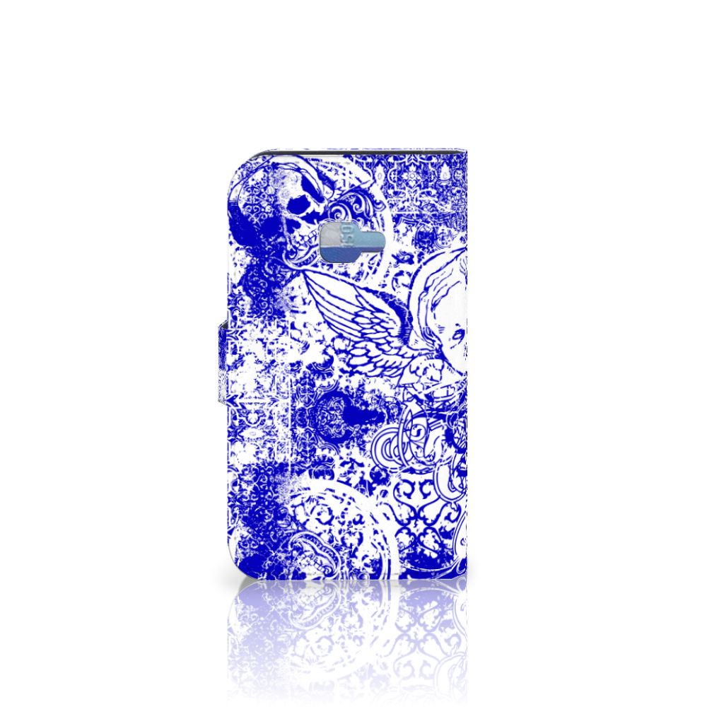Telefoonhoesje met Naam Samsung Galaxy Xcover 4 | Xcover 4s Angel Skull Blauw