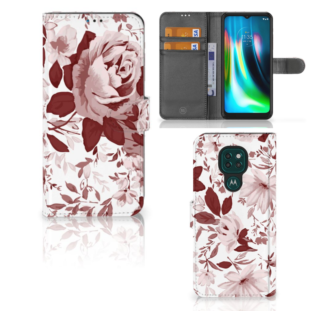 Hoesje Motorola Moto G9 Play | E7 Plus Watercolor Flowers