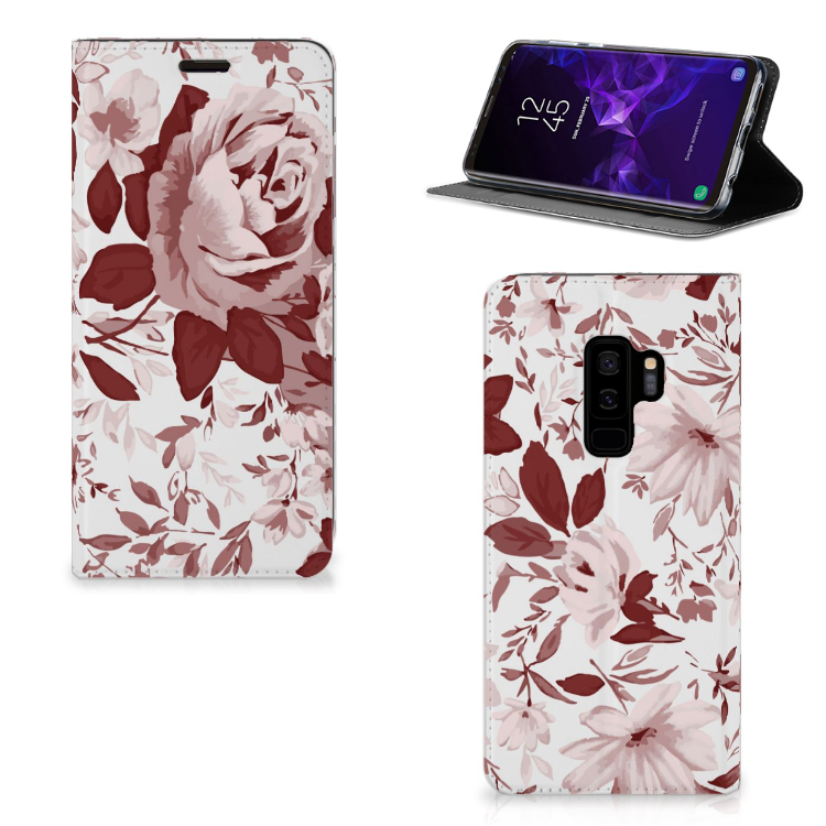 Bookcase Samsung Galaxy S9 Plus Watercolor Flowers